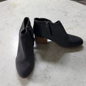 Toms Dark Gray Ankle Booties